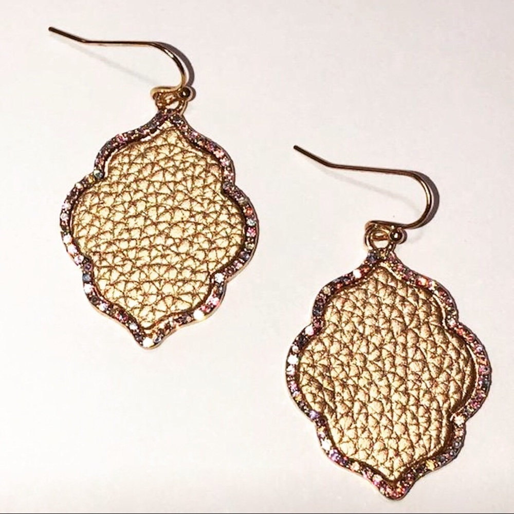 Gold Drop Bling Earrings